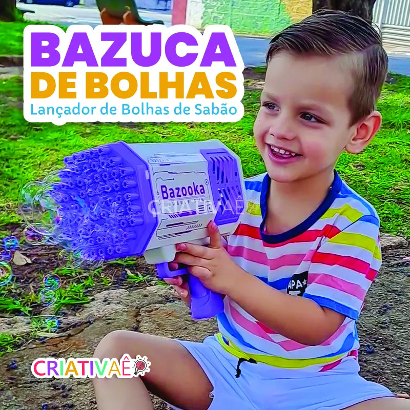 Bazuca de Bolhas + Brinde Exclusivo 3+ Criativaê 