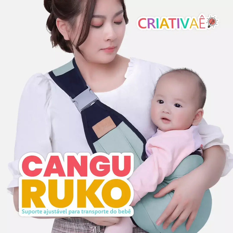 Canguruko - Sling Ajustável para Transporte Seguro do Bebê + Brinde Exclusivo Criativaê 