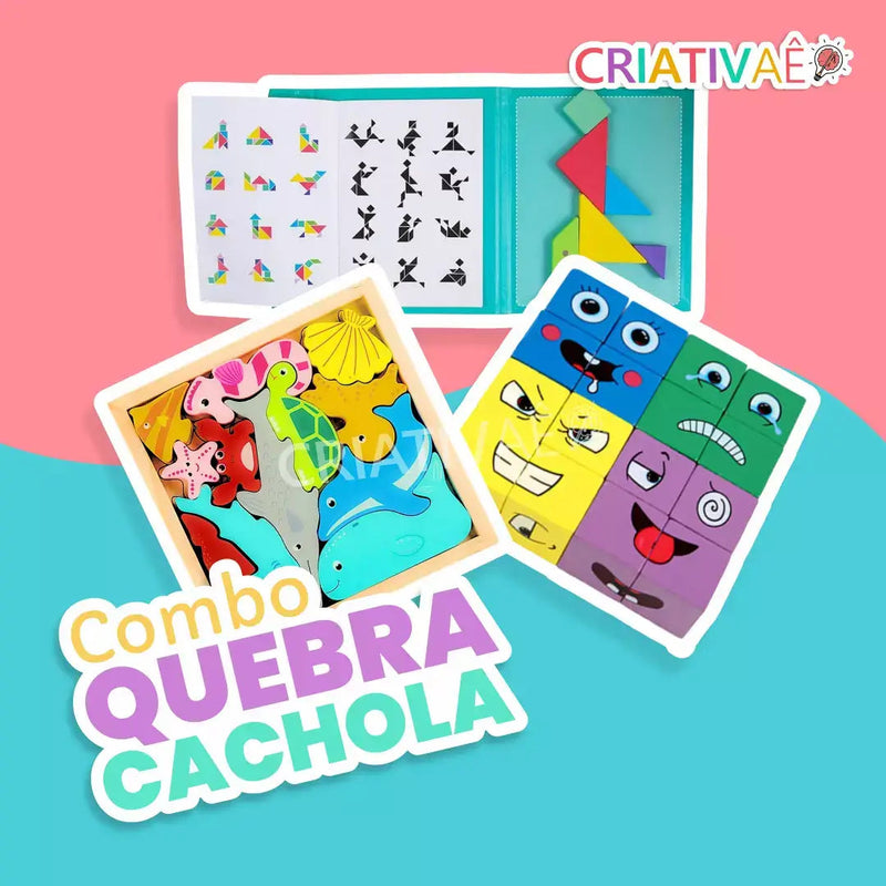 Combo Quebra Cachola + Brinde Exclusivo 3+ Criativaê 