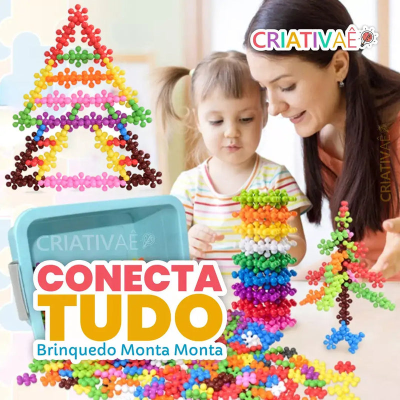 Conecta Tudo - Brinquedo Monta Monta + Brinde Exclusivo Criativaê 