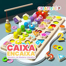 Educa Wood - Kit Educacional Montessori de Madeira 3+ Criativaê Caixa Encaixa 