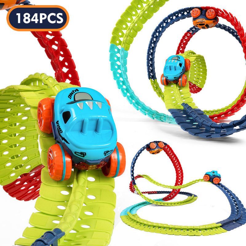 Hard Whells - Pista de Corrida Infantil Flexível de Alta Velocidade I&C 3 Criativaê 184 PCS 