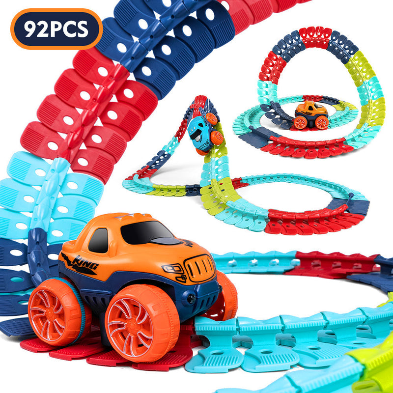 Hard Whells - Pista de Corrida Infantil Flexível de Alta Velocidade I&C 3 Criativaê 92 PCS 