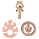 KIT 3 Mordedores de madeira para bebê Criativaê Coruja 