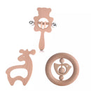 KIT 3 Mordedores de madeira para bebê Criativaê Variados 