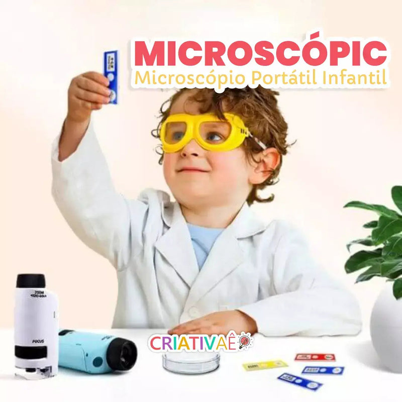 Microscópic - Microscópio Portátil Infantil I&C 3 Criativaê 