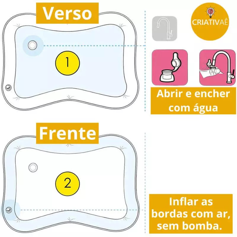 Tapete de Água Interativo para Bebês + Brinde Exclusivo I&C 3 Criativaê 