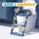 Vase Easy - Vaso Sanitário Infantil Educativo Dobrável + Brinde Exclusivo 3+ Criativaê Azul e Amarelo 